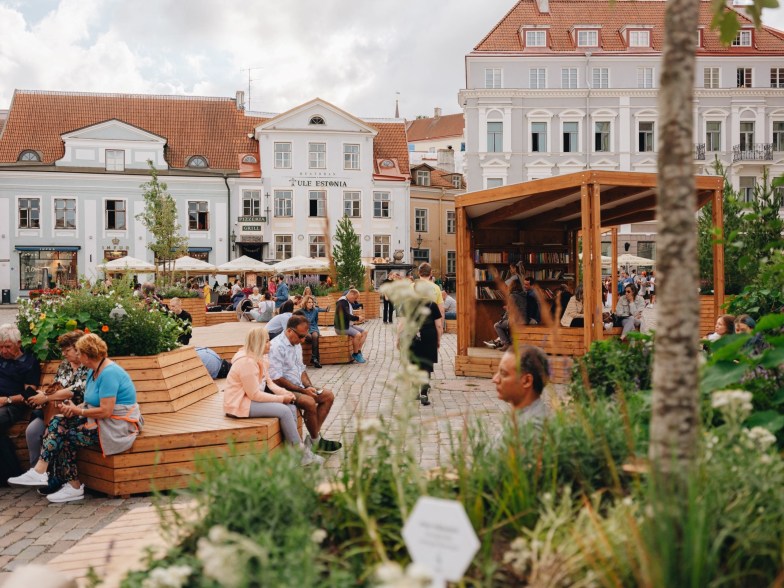 Town Hall Square summer park